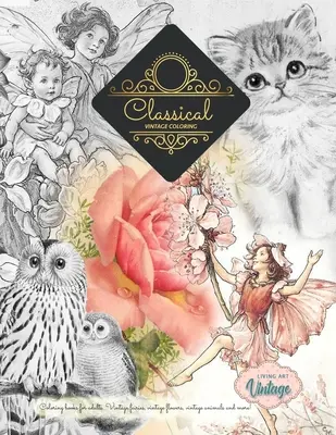 Titel: GREYSCALE Vintage-Malbücher ... Feen, Blumen, Tiere, Pflanzen und mehr - Title: GREYSCALE Vintage coloring books ... Fairies, flowers, animals, plants and more