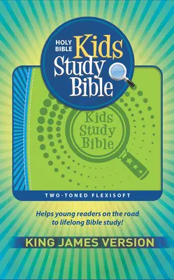 KJV Kinderbibel Flex Grün/Blau bedruckbar (Echtes Leder) - KJV Kids Study Bible Flex Green/Blue Imprintable (Genuine Leather)