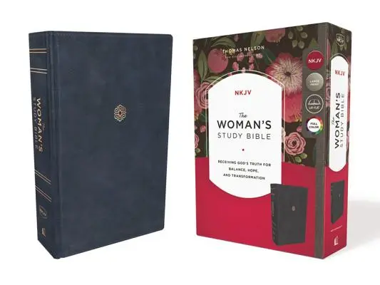 Nkjv, Studienbibel für Frauen, lederweich, blau, farbig: Gottes Wahrheit für Gleichgewicht, Hoffnung und Verwandlung - The Nkjv, Woman's Study Bible, Leathersoft, Blue, Full-Color: Receiving God's Truth for Balance, Hope, and Transformation