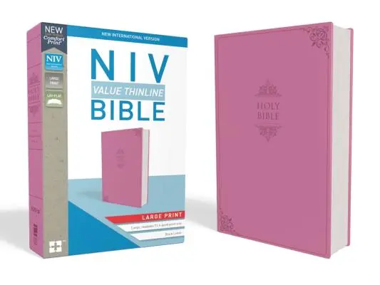 NIV, Value Thinline Bibel, Großdruck, Kunstleder, Pink - NIV, Value Thinline Bible, Large Print, Imitation Leather, Pink