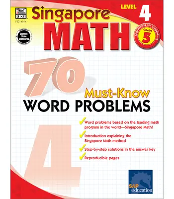 70 Wortprobleme, die man kennen muss, Klasse 5 - 70 Must-Know Word Problems, Grade 5