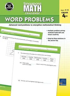 Singapur Mathe Herausforderung Wort Probleme, Klassen 4 - 6 - Singapore Math Challenge Word Problems, Grades 4 - 6