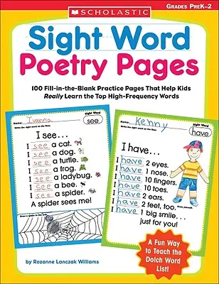 Sight Word Poetry Pages: 100 Ausfüll- und Übungsseiten, die Kindern helfen, die wichtigsten hochfrequenten Wörter wirklich zu lernen - Sight Word Poetry Pages: 100 Fill-In-The-Blank Practice Pages That Help Kids Really Learn the Top High-Frequency Words