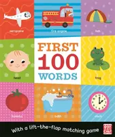 First 100 Words - Ein Pappbuch mit einem Spiel, bei dem man die Klappe aufklappen kann - First 100 Words - A board book with a lift-the-flap matching game