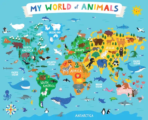 Meine Welt der Tiere 36-teiliges Bodenpuzzle - My World of Animals 36-Piece Floor Puzzle