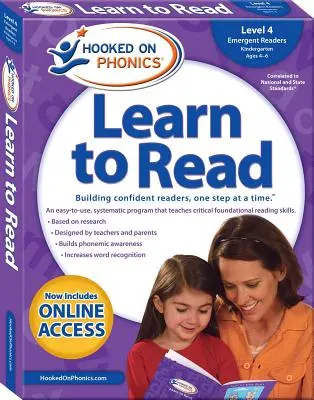 Hooked on Phonics Lesen lernen - Stufe 4, Band 4: Leseanfänger (Kindergartenalter 4-6 Jahre) - Hooked on Phonics Learn to Read - Level 4, Volume 4: Emergent Readers (Kindergarten Ages 4-6)