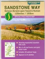 Karte der Sandstone Way-Radroute - Northumberland - zwischen Berwick Upon Tweed und Hexham - Sandstone Way Cycle Route Map - Northumberland - Between Berwick Upon Tweed and Hexham