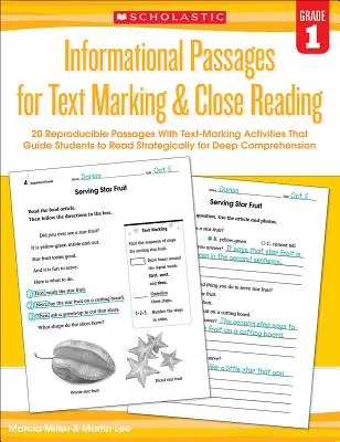 Informationelle Passagen für Textmarkierung und genaues Lesen: Klasse 1: 20 reproduzierbare Passagen mit Textmarking-Aktivitäten, die Schüler zum genauen Lesen anleiten - Informational Passages for Text Marking & Close Reading: Grade 1: 20 Reproducible Passages with Text-Marking Activities That Guide Students to Read St