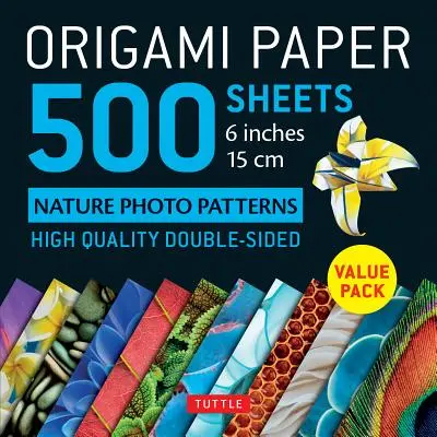 Origami Papier 500 Blatt Natur Fotomuster 6 (15 CM): Tuttle Origami Papier: Hochwertige doppelseitige Origami-Blätter bedruckt mit 12 verschiedenen Motiven - Origami Paper 500 Sheets Nature Photo Patterns 6 (15 CM): Tuttle Origami Paper: High-Quality Double-Sided Origami Sheets Printed with 12 Different Des