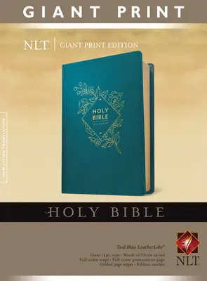 Heilige Bibel, Großdruck NLT (Rote Schrift, Lederähnlich, Teal Blue) - Holy Bible, Giant Print NLT (Red Letter, Leatherlike, Teal Blue)