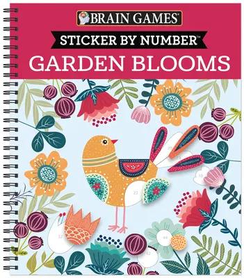 Denkspiele - Sticker nach Zahlen: Gartenblüten - Brain Games - Sticker by Number: Garden Blooms