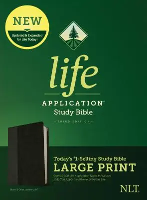 NLT Life Application Study Bible, Dritte Auflage, Großdruck (Lederähnlich, Schwarz/Onyx) - NLT Life Application Study Bible, Third Edition, Large Print (Leatherlike, Black/Onyx)