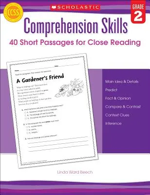 Verständnisfähigkeiten: 40 Short Passages for Close Reading: Klasse 2 - Comprehension Skills: 40 Short Passages for Close Reading: Grade 2