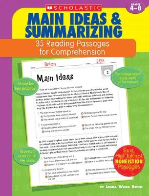 35 Reading Passages for Comprehension (Leseverständnis): Hauptgedanken & Zusammenfassung: 35 Lesetexte für das Leseverständnis - 35 Reading Passages for Comprehension: Main Ideas & Summarizing: 35 Reading Passages for Comprehension