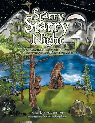 Sternenklare, sternenklare Nacht: Eine sanfte mondbeschienene Sternennacht wirft einen Schleier des Schlummers über die Bergwiese Tiere. - Starry, Starry Night: A Soft Moonlit Starry Night Casts a Veil of Slumber over the Mountain Meadow Animals.
