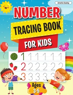 Zahlen-Suchbuch: Lernen Sie die Zahlen, Zahlensuchbuch für Vorschulkinder und Kindergartenkinder im Alter von 3-5 Jahren - Number Tracing Book: Learn the Numbers, Number Tracing Book for Preschoolers & Kindergarten Kids Ages 3-5