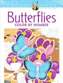 Creative Haven Schmetterlinge Farbe nach Zahlen Malbuch - Creative Haven Butterflies Color by Number Coloring Book