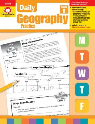 Tägliche Geografiepraxis: Klasse 6 [Mit Transparentfolien] - Daily Geography Practice: Grade 6 [With Transparencies]
