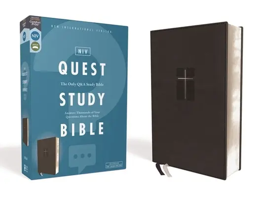 Niv, Quest Studienbibel, lederweich, schwarz, Komfortdruck: Die einzige Q und A Studienbibel - Niv, Quest Study Bible, Leathersoft, Black, Comfort Print: The Only Q and A Study Bible