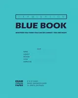 Blaues Prüfungsbuch, breit liniert, 12 Blatt (24 Seiten), blanko, liniert, Einschreibeheft (königsblau) - Examination Blue Book, Wide Ruled, 12 Sheets (24 Pages), Blank Lined, Write-in Booklet (Royal Blue)