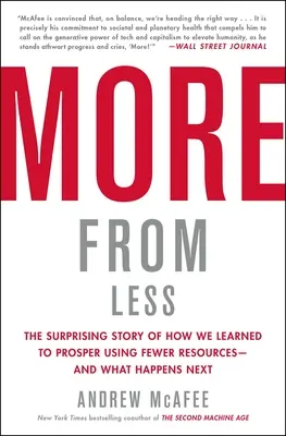 Mehr aus weniger: Die überraschende Geschichte, wie wir lernten, mit weniger Ressourcen erfolgreich zu sein - und was als nächstes passiert - More from Less: The Surprising Story of How We Learned to Prosper Using Fewer Resources--And What Happens Next