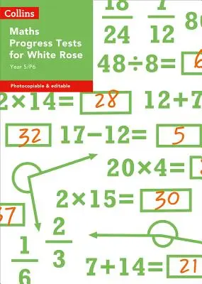 Collins Tests & Assessment - Year 5/P6 Maths Progress Tests für White Rose - Collins Tests & Assessment - Year 5/P6 Maths Progress Tests for White Rose