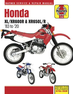 Honda XL/Xr600r & Xr650l/R '83 bis '20: - Modellgeschichte - Pre-Ride-Checks - Schaltpläne - Werkzeuge und Werkstatt-Tipps - Honda XL/Xr600r & Xr650l/R '83 to '20: - Model History - Pre-Ride Checks - Wiring Diagrams - Tools and Workshop Tips