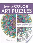 Liebe zum Ausmalen Kunstpuzzles: Ein Ausmalbuch mit Blütenblättern, Mustern, Mandalas und mehr - Love to Color Art Puzzles: A Color by Number Book of Petals, Patterns, Mandalas and More