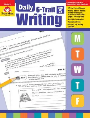 Täglich 6-Trait Writing, Klasse 5 - Daily 6-Trait Writing Grade 5