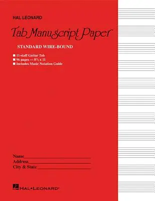 Gitarre Tabulatur Manuskript Papier - Wire-Bound: Manuskript Papier - Guitar Tablature Manuscript Paper - Wire-Bound: Manuscript Paper