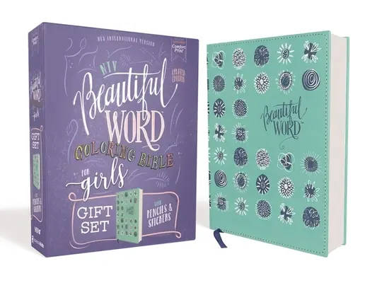 Niv, Beautiful Word Coloring Bible for Girls Bleistift/Aufkleber-Geschenkset, aktualisiert, lederweiches Papier, türkis, Komfortdruck: 600+ Verse zum Ausmalen - Niv, Beautiful Word Coloring Bible for Girls Pencil/Sticker Gift Set, Updated, Leathersoft Over Board, Teal, Comfort Print: 600+ Verses to Color