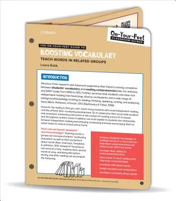 Der Leitfaden zur Förderung des Wortschatzes auf dem Fuße: Wörter in verwandten Gruppen unterrichten - The On-Your-Feet Guide to Boosting Vocabulary: Teach Words in Related Groups