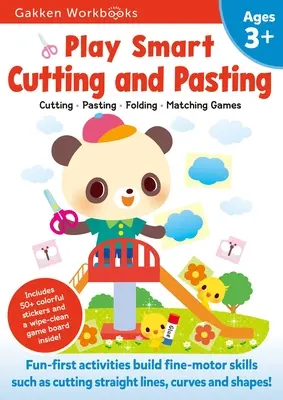 Play Smart Schneiden und Kleben Alter 3+: Vorschularbeitsheft mit Aufklebern für Kleinkinder im Alter von 3, 4, 5 Jahren: Förderung der Feinmotorik: Basic Scis - Play Smart Cutting and Pasting Age 3+: Preschool Activity Workbook with Stickers for Toddlers Ages 3, 4, 5: Build Strong Fine Motor Skills: Basic Scis