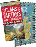 Clans und Tartans Karte von Schottland - Clans and Tartans Map of Scotland