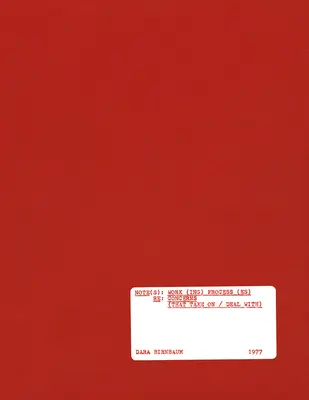 Dara Birnbaum: Notiz(en): Arbeit(en)prozess(e) RE: Anliegen (die sie aufgreifen / mit denen sie umgehen) - Dara Birnbaum: Note(s): Work(ing) Process(es) RE: Concerns (That Take on / Deal With)