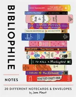 Bibliophile Notizen: 20 verschiedene Notizkarten & Umschläge (Notizkarten für Buchliebhaber, Illustrierte Notizkarten, Briefpapier) - Bibliophile Notes: 20 Different Notecards & Envelopes (Notecards for Book Lovers, Illustrated Notecards, Stationery)