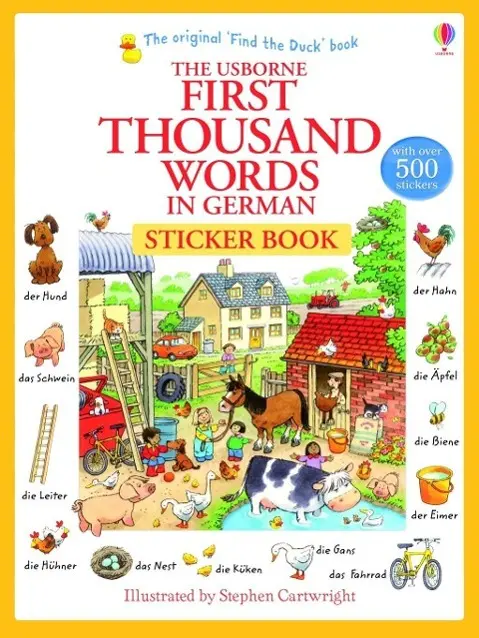 Erste Tausend Wörter auf Deutsch Stickerbuch - First Thousand Words in German Sticker Book