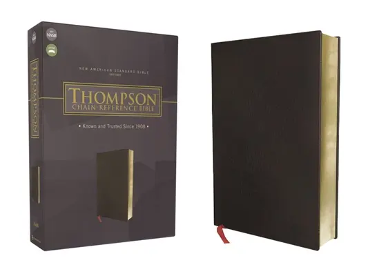 Nasb, Thompson Kettenreferenzbibel, Gebundenes Leder, Schwarz, Rote Schrift, 1977 Text - Nasb, Thompson Chain-Reference Bible, Bonded Leather, Black, Red Letter, 1977 Text