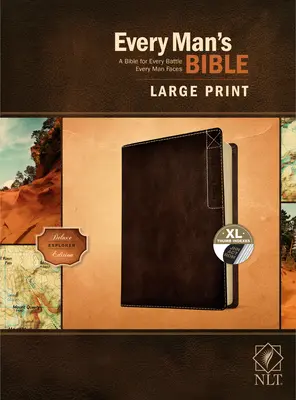 Every Man's Bible Nlt, Großdruck, Deluxe Explorer Edition (lederähnlich, rustikal braun, indiziert) - Every Man's Bible Nlt, Large Print, Deluxe Explorer Edition (Leatherlike, Rustic Brown, Indexed)