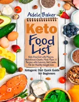 Keto-Lebensmittelliste: Ketogene Diät Kurzanleitung für Einsteiger: Keto-Lebensmittelliste mit Makros, Nährwerttabellen, Essensplänen und Rezepten mit Kalorienangaben - Keto Food List: Ketogenic Diet Quick Guide for Beginners: Keto Food List with Macros, Nutritional Charts Meal Plans & Recipes with Cal