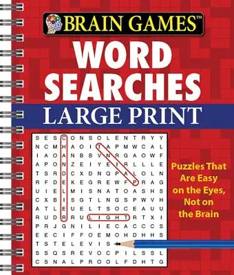 Denkspiele - Wortsuche - Großdruck (Rot) - Brain Games - Word Searches - Large Print (Red)