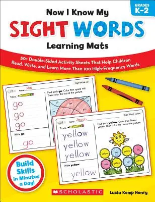 Jetzt kenne ich meine Wörter, Lernmatten, Klasse K-2 - Now I Know My Sight Words Learning Mats, Grades K-2