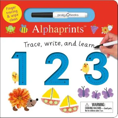 Alphaprints: Nachzeichnen, schreiben und lernen 123: Fingerabdrücke & abwischbare Stifte - Alphaprints: Trace, Write, and Learn 123: Finger Tracing & Wipe Clean