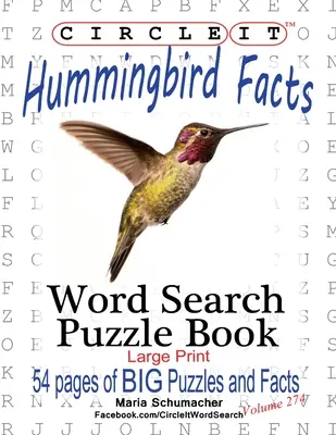 Circle It, Kolibri Fakten, Wortsuche, Puzzle Buch - Circle It, Hummingbird Facts, Word Search, Puzzle Book