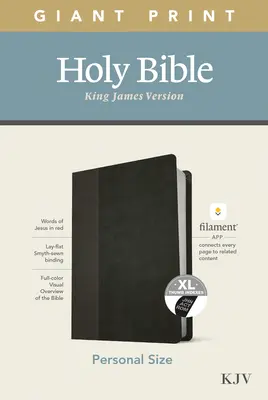KJV Personal Size Giant Print Bible, Filament Enabled Edition (Lederähnlich, Schwarz/Onyx, Indexiert) - KJV Personal Size Giant Print Bible, Filament Enabled Edition (Leatherlike, Black/Onyx, Indexed)