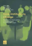 Wie sich Institutionen verändern: Perspektiven des sozialen Lernens in globalen und lokalen Umweltkontexten - How Institutions Change: Perspectives on Social Learning in Global and Local Environmental Contexts