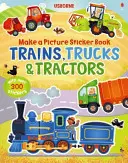 Fotostickerbuch Züge, Lastwagen und Traktoren - Make a Picture Sticker Book Trains, Trucks & Tractors