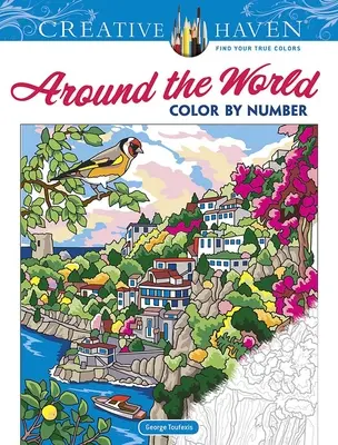 Creative Haven Rund um die Welt Farbe nach Zahlen - Creative Haven Around the World Color by Number