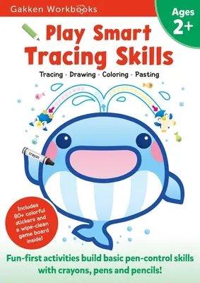 Play Smart Tracing Skills Alter 2+: Vorschul-Arbeitsheft mit Aufklebern für Kleinkinder im Alter von 2, 3, 4 Jahren: Lernen Sie die Grundfertigkeiten der Stiftkontrolle mit Buntstiften, Pe - Play Smart Tracing Skills Age 2+: Preschool Activity Workbook with Stickers for Toddlers Ages 2, 3, 4: Learn Basic Pen-Control Skills with Crayons, Pe
