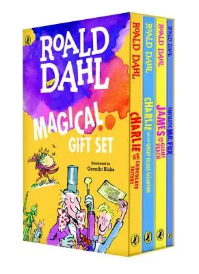 Roald Dahl Magisches Geschenkset (4 Bücher): Charlie und die Schokoladenfabrik, James und der Riesenpfirsich, Der phantastische Mr. Fox, Charlie und die große gläserne Elfe - Roald Dahl Magical Gift Set (4 Books): Charlie and the Chocolate Factory, James and the Giant Peach, Fantastic Mr. Fox, Charlie and the Great Glass El